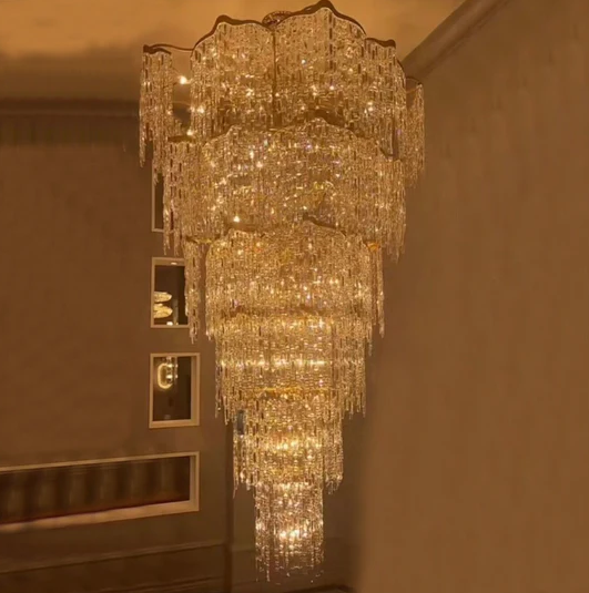 Rylight Multi-Tier Oversized European Luxury Crystal Chandelier