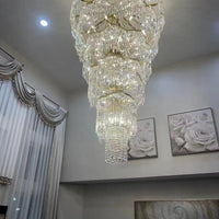 Rylight Multi-Tier Oversized European Luxury Crystal Chandelier