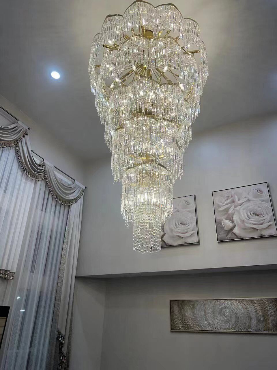 Rylight Multi-Tier Oversized European Luxury Crystal Chandelier