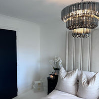 Rylight 4/7- ثريا زجاجية ذات طبقات رمادية فاتحة/شفافة