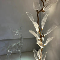 Rylight Flush Mount/Round/Linear Bionic Resin Leaves Chandelier