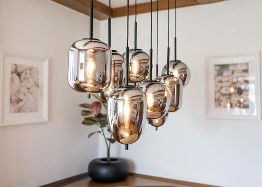 رايلايت 3/4/6/8/16-ثريا باللون الرمادي الدخاني الفاتح 