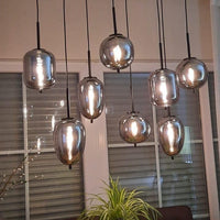 رايلايت 3/4/6/8/16-ثريا باللون الرمادي الدخاني الفاتح 