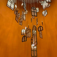 Moderne creatieve ronde zwevende glazen ramen voor woonkamer/hotel/restaurant