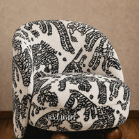 Tiger Mountain Velvet Sculptural Accent Chair