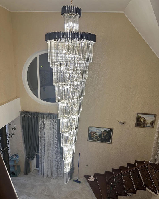 Rylight Spiral Crystal Chandelier