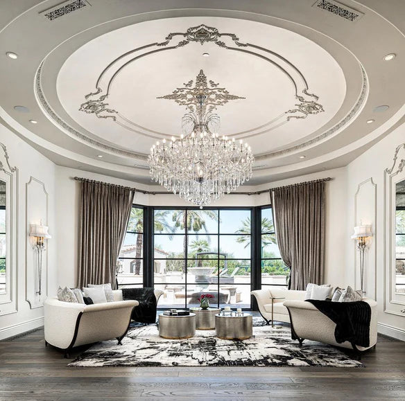 Rylight 49-Light Classic Candle Crystal Chandelier