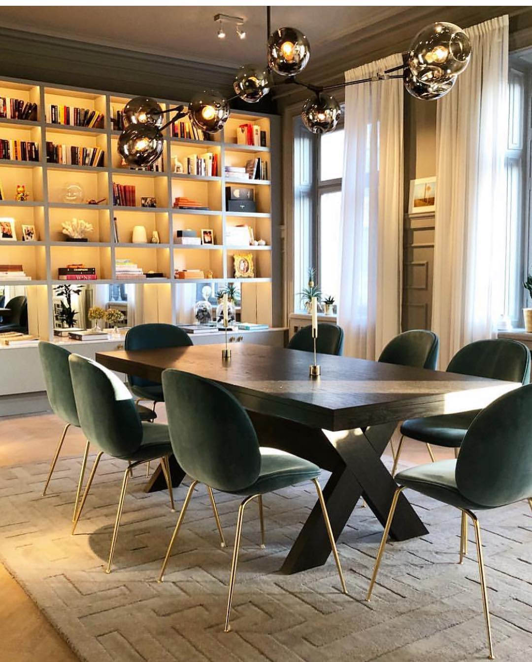 Rylight 5/7/8/9-lichte Spoetnik rokerige grijze/amberkleurige glazen kroonluchter