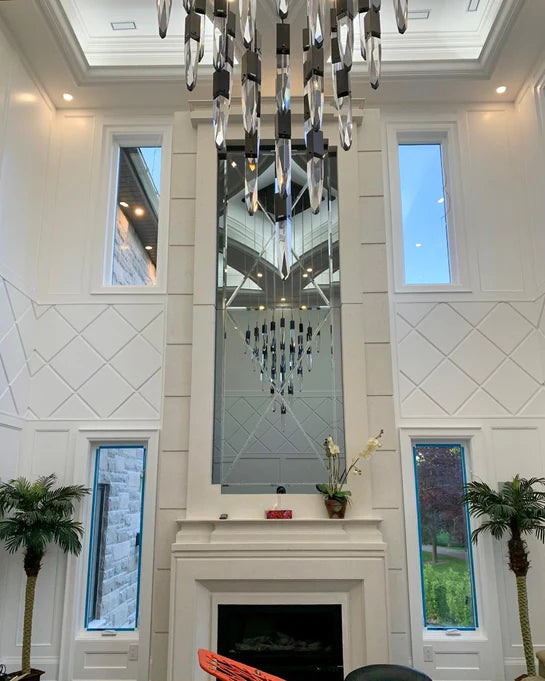 مصباح السقف المستدير/المستطيل الحديث والفاخر من Rylight باللون الأسود