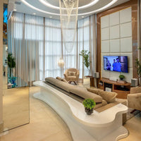 ثريا كريستالية من رايلايت بتصميم شلال مُزخرف بخرز