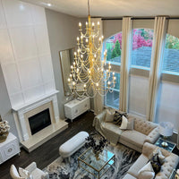 ثريا شموع Rylight 3/4/5-Tier باللون الذهبي/الأسود