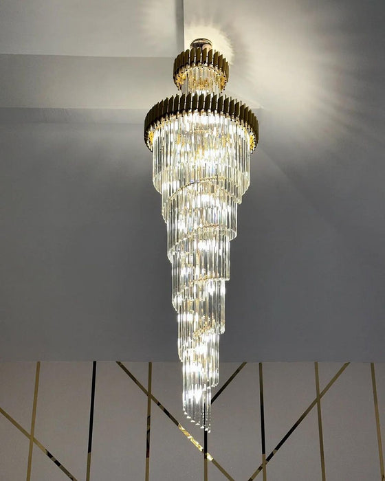 Rylight Spiral Crystal Chandelier