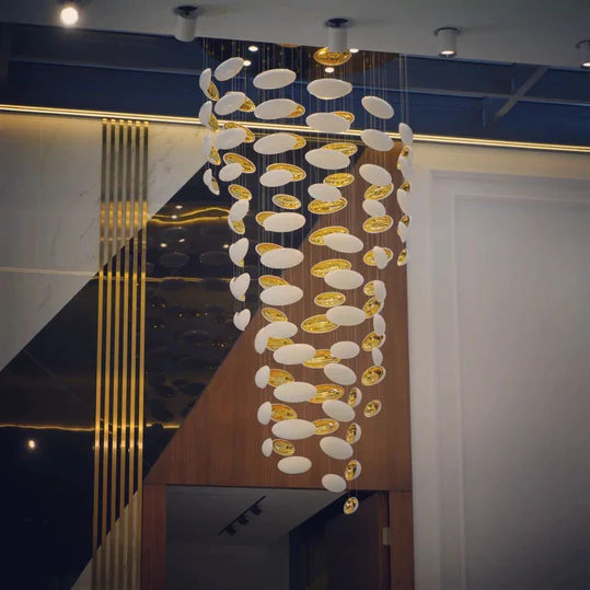 Rylight 3-Color Spiral Egg Chandelier
