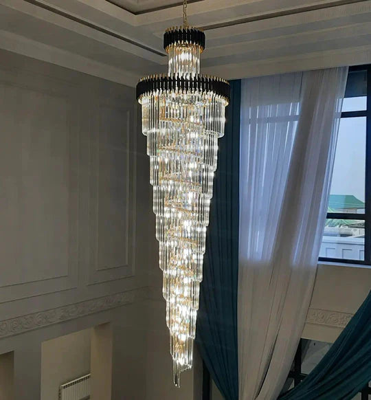 Rylight Spiral Crystal Chandelier