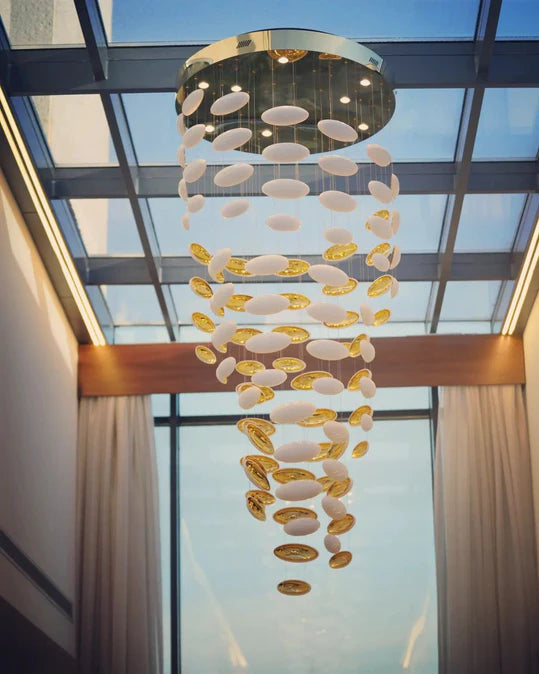 Rylight 3-Color Spiral Egg Chandelier