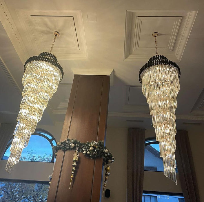 Rylight spiraalvormige kristallen kroonluchter