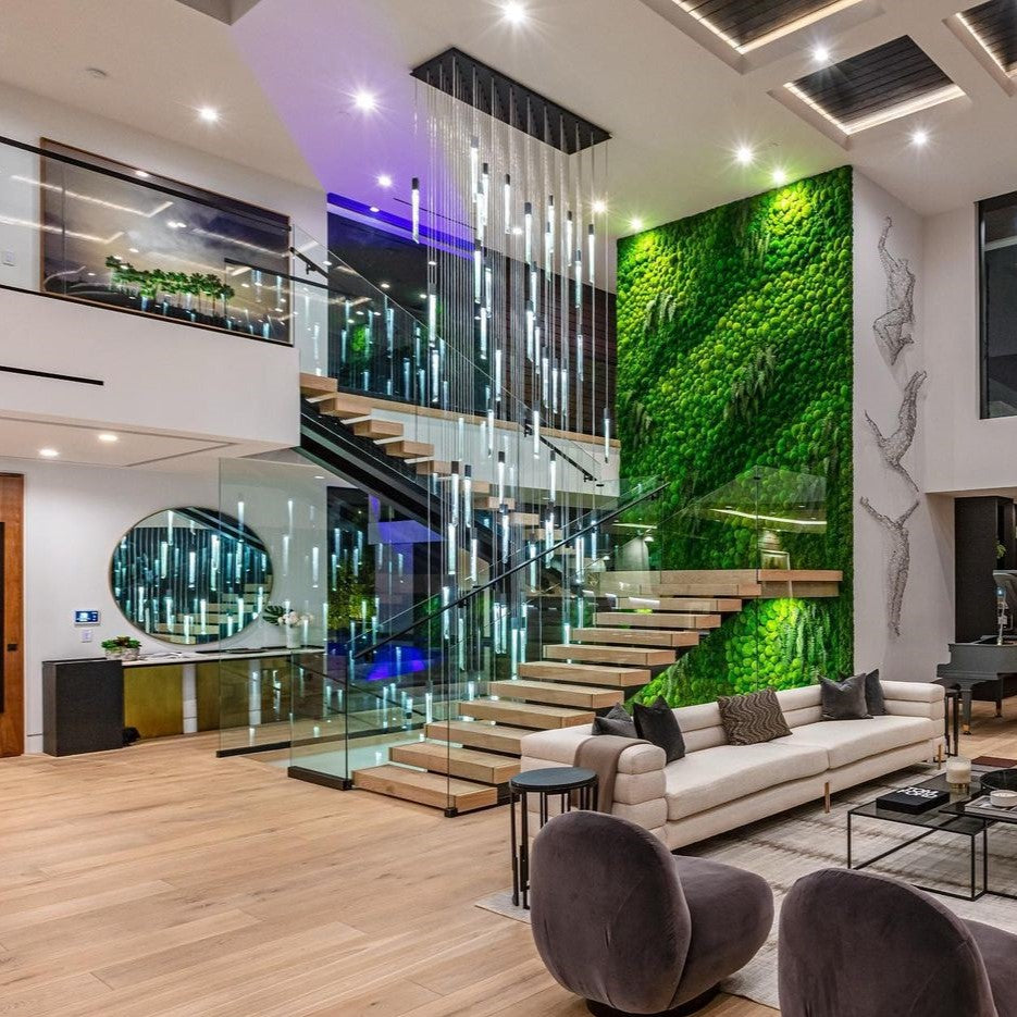 Rylight 10/15/17/Custom-Light zwarte kristallen staven kroonluchter