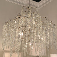 Rylight Elegant Flower Branch Crystal Chandelier in Chrome Finish