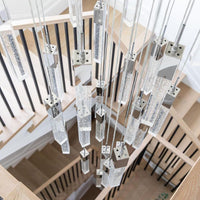 ثريا Rylight 3/7/13/25/41-Light Glacier Bubble Crystsal باللون الذهبي/الكروم/الأسود