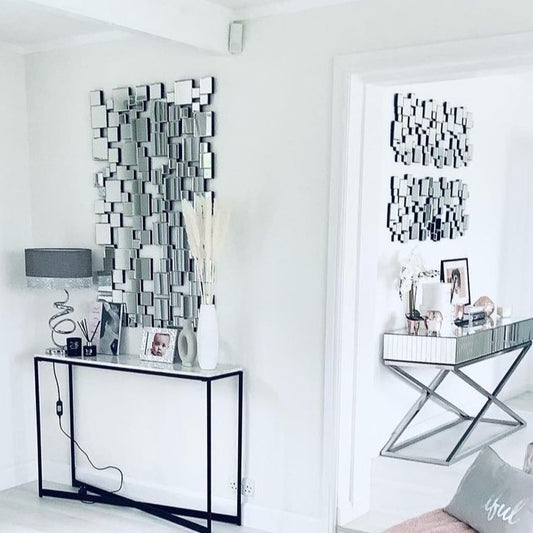 Rylight Irregular Square Mirror Cluster Wall Decoration