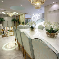 ثريا كريستالية من رايلايت ذات 3 طبقات ذهبية اللون