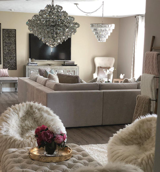 Winter Fox Faux Fur Bean Bag Chair