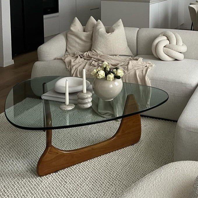 Rylight Triangular Glass Coffee Table