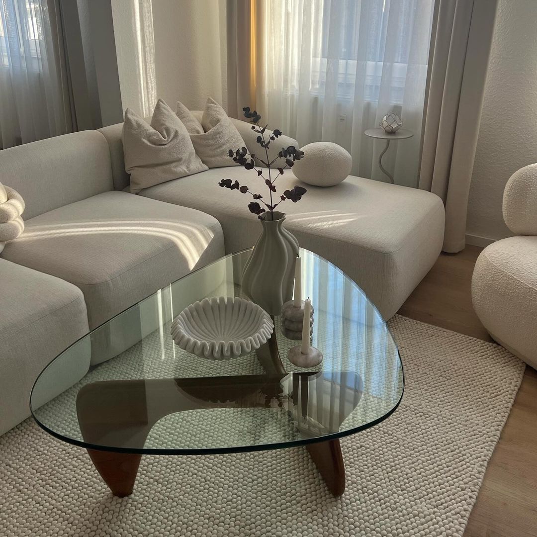 Rylight Triangular Glass Coffee Table