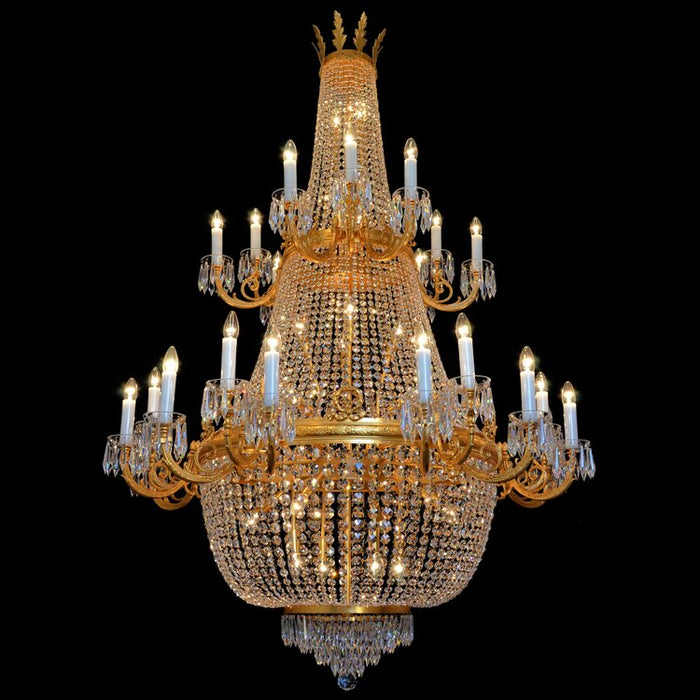 Rylight 37-Light Extra Large Crystal Candle Chandelier
