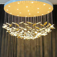 Rylight 84/102/170/192 Leaves Art Design Chandelier