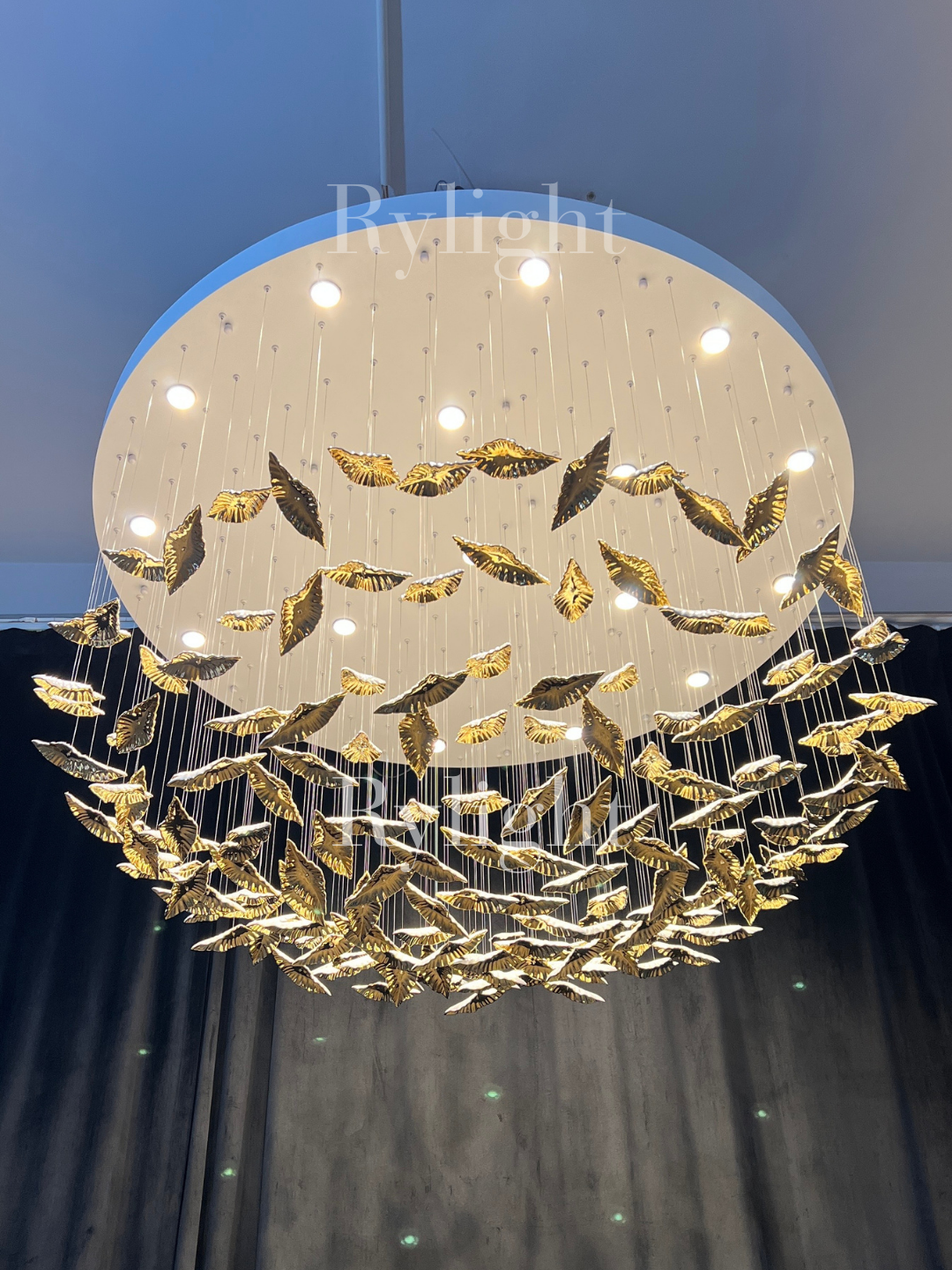 Rylight 84/102/170/192 Leaves Art Design Chandelier