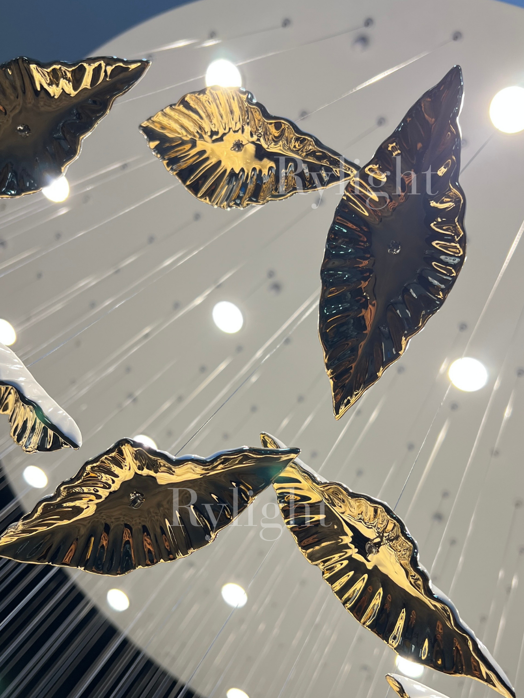 Rylight 84/102/170/192 Leaves Art Design Chandelier