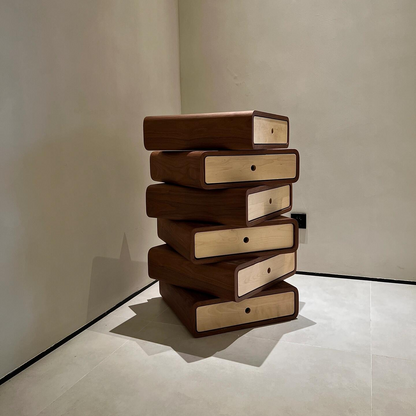 Rylight Modern Rotating Stacked Drawer Cabinet