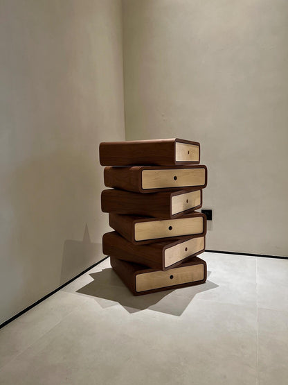 Rylight Modern Rotating Stacked Drawer Cabinet