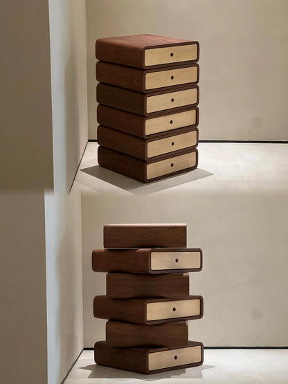 Rylight Modern Rotating Stacked Drawer Cabinet