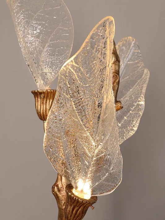 Rylight inbouw/ronde/lineaire bionische hars bladeren kroonluchter