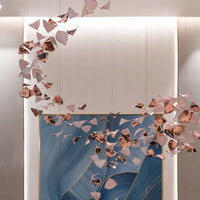 Rylight Square Glass Spiral Long Pendant Chandelier