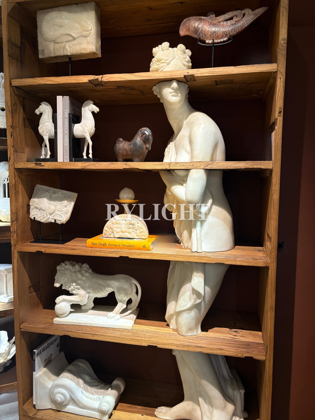 Interwoven Grace – Modern Classical Sculpture Bookcase