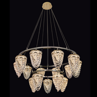 ثريا كريستالية فاخرة من طبقتين بتصميم عصري 