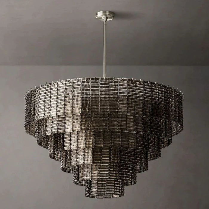 Rylight 9/12/16-Light Round Faceted Glass Chandelier