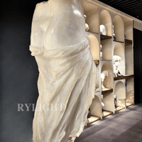 Classical Draped Torso Resin Sculpture – Modern Art Home Décor