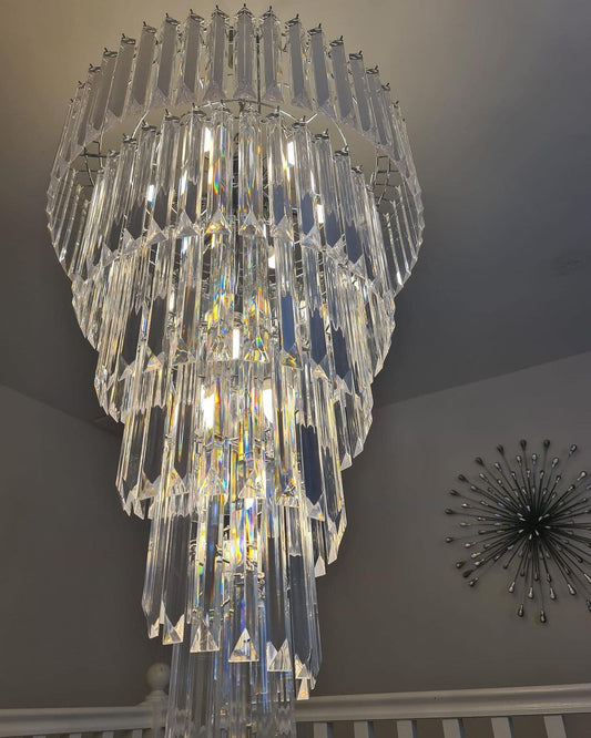 Rylight multi-tier spiraalvormige kristallen kroonluchter