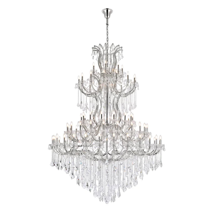 Rylight 5-Tier&85-Lights Crystal Candle Chandelier