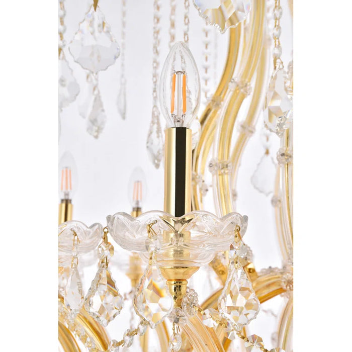 Rylight 5-Tier&85-Lights Crystal Candle Chandelier