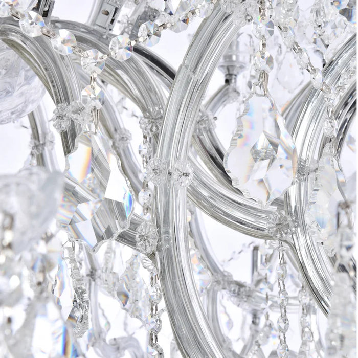 Rylight 5-Tier&85-Lights Crystal Candle Chandelier