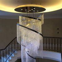 Rylight Cascade Spiral Tassel Crystal Chandelier