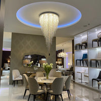 Rylight watervallen inbouw/ophanging kristallen kwastjeskroonluchter