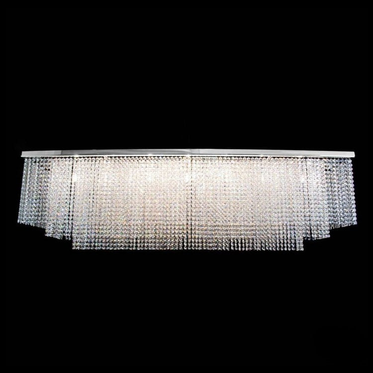Rylight 3/4-Tier Extra Large Modern Style Crystal Flush Mount Chandelier