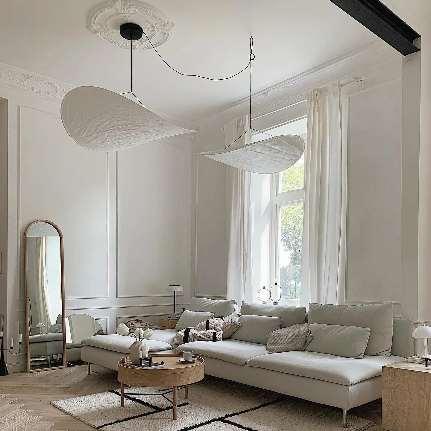 Rylight Minimalism White Lampshade Pendant Light