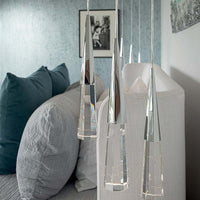 Rylight 1/13/25-licht gepolijst chroom kristallen LED-hanglamp